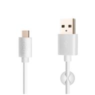 FIXED Kabel USB-C, USB 2.0, 3A, bílý