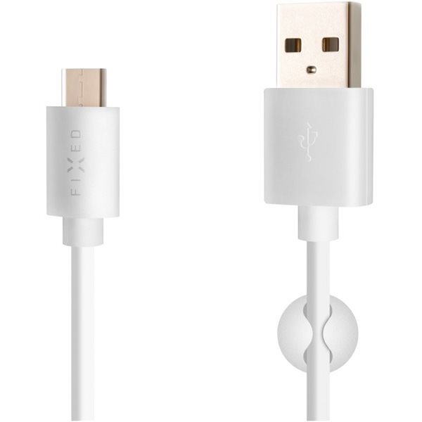 FIXED Kabel USB-C, USB 2.0, 3A, bílý