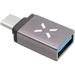 FIXED Link hliníková redukce z USB-A na USB-C šedá