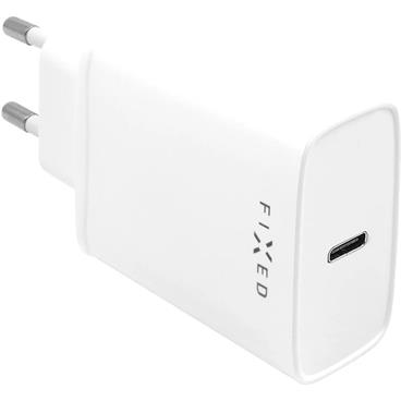 Fixed nabíječka do sítě, konektor USB-C. podpora PD, 20 W, bílá