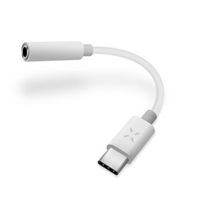 FIXED redukce USB-C na 3,5 mm jack s DAC chipem, bílá