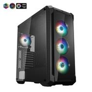 FSP/Fortron ATX Midi Tower CMT520 PLUS black, průhledná bočnice, 4 x A.RGB LED 120 mm ventilátor