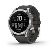 Garmin fenix 7 PRO Glass,Silver/ Graphite Silicone Band