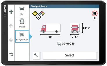 GARMIN GPS navigace pro kamiony, nákladní a osobní vozy dezl LGV800 MT-S