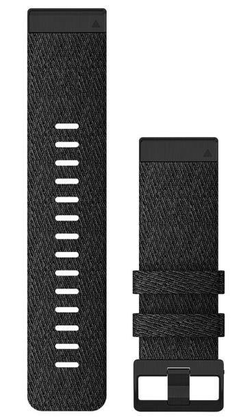 GARMIN řemínek pro fenix6S - QuickFit 20, nylonový, černý, černá přezka