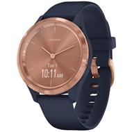 GARMIN stylové/chytré hodinky vivomove3S Sport, RoseGold/Blue Band