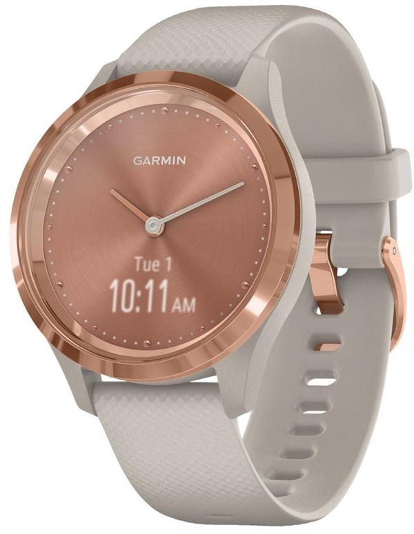 GARMIN stylové/chytré hodinky vivomove3S Sport, RoseGold/Sand Band