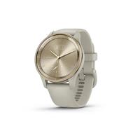 Garmin vivomove Trend, Nerezová luneta Cream Gold, pouzdro French Grey, silikonový řemínek