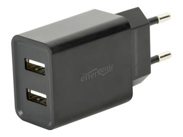 Gembird 2x USB nabíječka 2,1A, černá