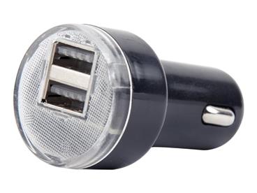 Gembird 2x USB nabíječka do auta 2,1A, černá