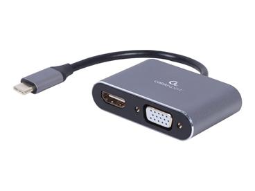 GEMBIRD A-USB3C-HDMIVGA-01 USB Type-C to HDMI + VGA display adapter space grey
