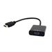 Gembird adaptér HDMI-A(M) ->VGA (F) + audio, na kabelu, černý