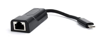 Gembird Adaptér síťového adaptéru USB-C Gigabit, černý
