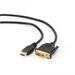 GEMBIRD CABLEXPERT Kabel HDMI-DVI  0,5m, 1.3, M/M stíněný, zlacené kontakty