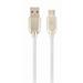 GEMBIRD CABLEXPERT Kabel USB 2.0 AM na Type-C kabel (AM/CM), 2m, pogumovaný, bílý, blister, PREMIUM QUALITY