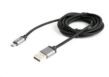 GEMBIRD CABLEXPERT kabel USB A Male/Micro USB Male 2.0, 1,8m, opletený, černý, blister