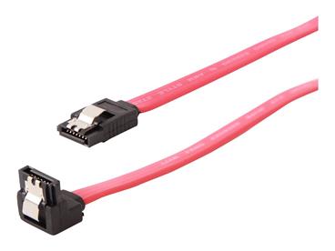 GEMBIRD CC-SATAM-DATA90-0.3M Gembird SATA III datový kabel 30cm s 90degree ohnutím, kovové spony, červený