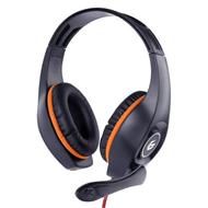 GEMBIRD gaming headset with volume control orange-black 3.5 mm