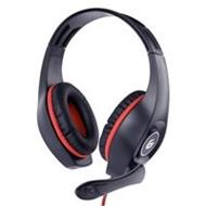 GEMBIRD gaming headset with volume control red-black 3.5 mm