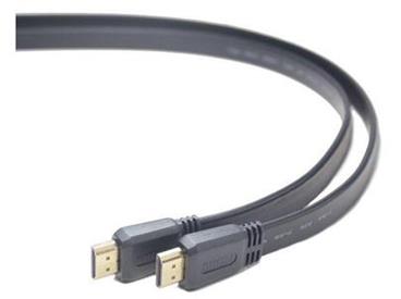 Gembird HDMI V1.4 male-male flat cable with gold-plated connectors 1.8m, black