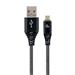 GEMBIRD Kabel CABLEXPERT USB 2.0 AM na MicroUSB (AM/BM), 2m, opletený, černo-bílý, blister, PREMIUM QUALITY