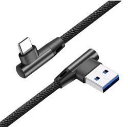 Gembird kabel nabíjecí USB-C (M) na USB 2.0 (M), pravouhlé konektory, opletený, 1m, džínovina