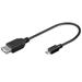 Gembird kabel USB 2.0 A(F) na micro-USB B(M), OTG (On The Go), 0.2m, černý