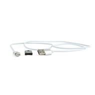 Gembird kabel USB 2.0 A (M) -> 8-pin (M) + MicroUSB (M), 1m, stříbrná