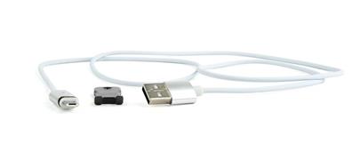 Gembird kabel USB 2.0 A (M) -> 8-pin (M) + MicroUSB (M), 1m, stříbrná