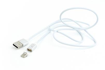 Gembird kabel USB 2.0 A (M) -> 8-pin (M) +Type-C (M), 1m, stříbrná