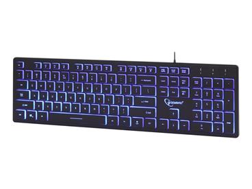 GEMBIRD KB-UML3-01 3-color backlight multimedia keyboard black US layout