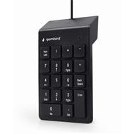 GEMBIRD klávesnice NUMPAD numerická USB , BLACK, KPD-U-02