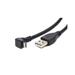 Gembird micro USB kabel 2.0 AM-MBM5P 1.8M, úhel 90'', černý
