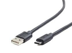 Gembird nabíjecí kabel USB-C (M) na USB 2.0 (M), opletený, 2.5 m, černý