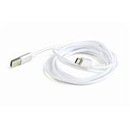 GEMBIRD Opletaný MicroUSB - USB 2.0,  M/M, 1,8 m, stříbrný