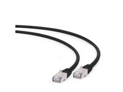 Gembird Patch kabel RJ45, cat. 6A, FTP, LSZH, 0.5m, černý