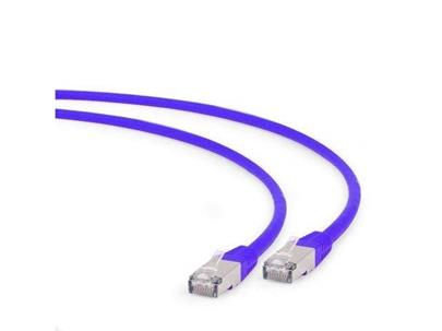 Gembird Patch kabel RJ45, cat. 6A, FTP, LSZH, 0.5m, fialový