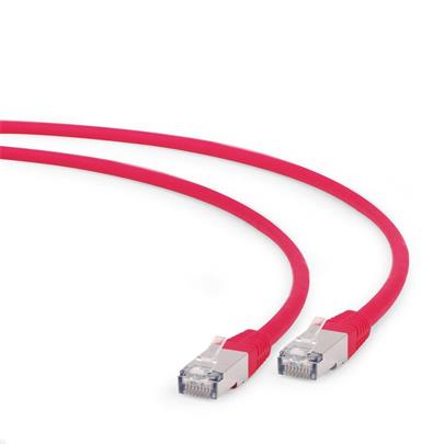 Gembird Patch kabel RJ45, cat. 6A, FTP, LSZH, 5m, červený