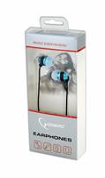 Gembird Stereo metal earphones with microphone and volume control, blue