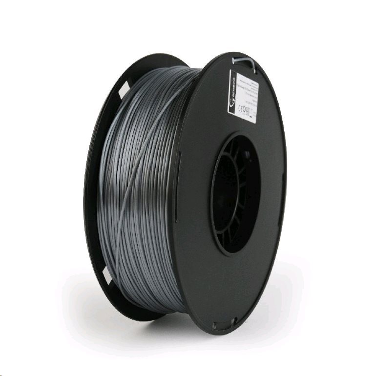 GEMBIRD Tisková struna (filament) PLA PLUS, 1,75mm, 1kg, stříbrná