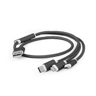 GEMBIRD USB 3-in-1 charging cable, black, 1 m