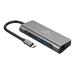 Gembird USB-C 5v1 multiport + HDMI + PD + čtečka karet + LAN