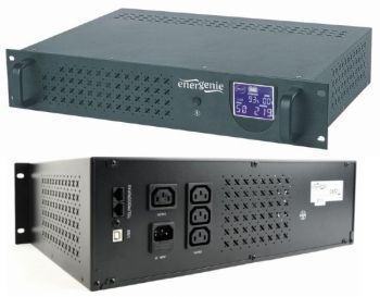 GEMBIRD záložní zdroj UPS-RACK-1500 rackmount 19", 1200W/1500VA, LCD, ochrana tel. linky, UPS