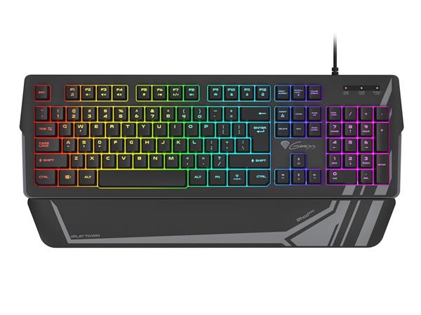 Genesis herní klávesnice RHOD 350 RGB US layout, 7-zónové podsvícení