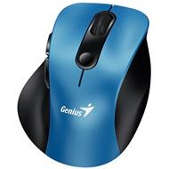 Genius Ergo 9000S, Myš, bezdrátová, optická, 2400DPI, 6 tlačítek, Bluetooth, 2.4GHz, USB, modrá