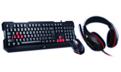 GENIUS GX GAMING KMH-200/ Herní set klávesnice s myší a headsetem