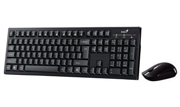 GENIUS KM-8101 set klávesnice a myši, bezdrátový, CZ+SK layout, 2,4GHz, mini USB přijímač, černý