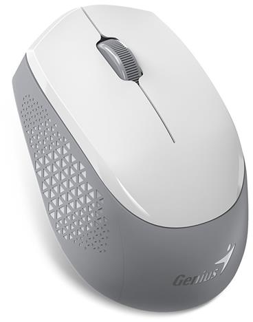 Genius NX-8000S BT, myš, bezdrátová, 1200DPI, 3 tlačítka, Bluetooth, USB 2,4 GHz, bílo-šedá