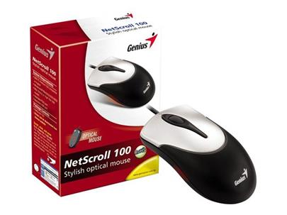 Genius počítačová myš NS 100 USB, optická, stříbrná