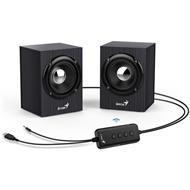 Genius SP-HF385BT, Reproduktory, 2.0, 4W, Bluetooth, 3,5mm jack, USB, dřevěné, černé